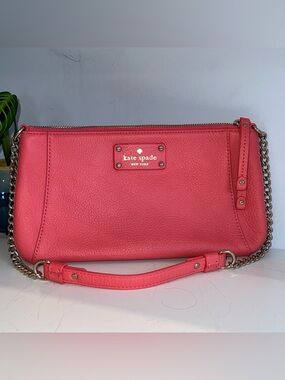 Kate Spade Berkshire Road Adela Coral Pebbled Leather Shoulder Bag